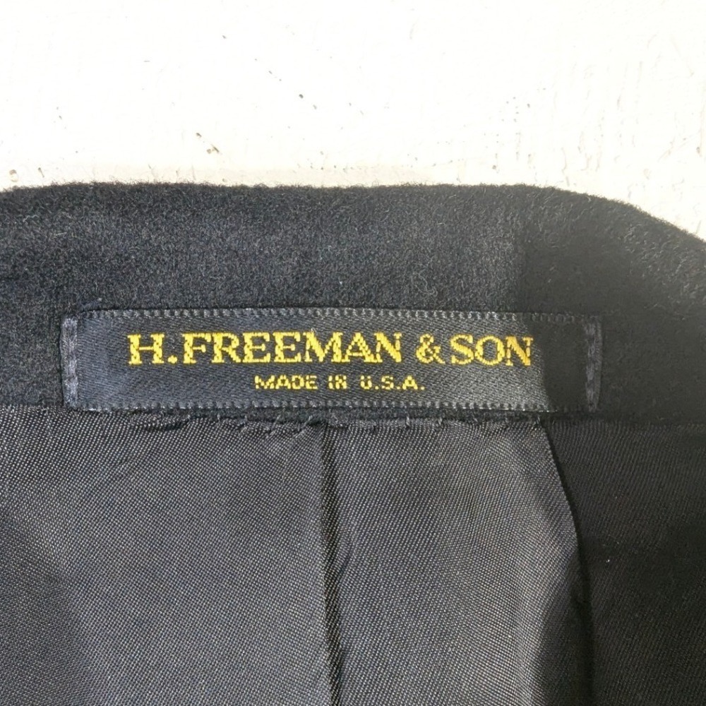 H. Freeman & Son Black Wool Two Button Blazer Custom Made USA - Picture 8 of 16